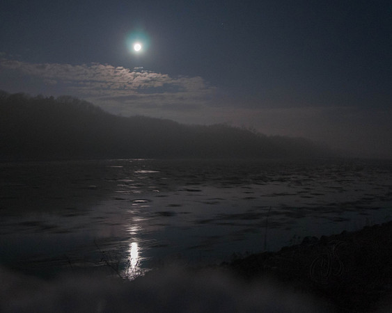 Moonlight on River Ice
